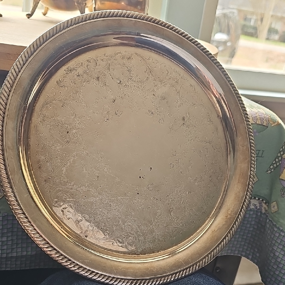Elegant Silver Decorative Tray